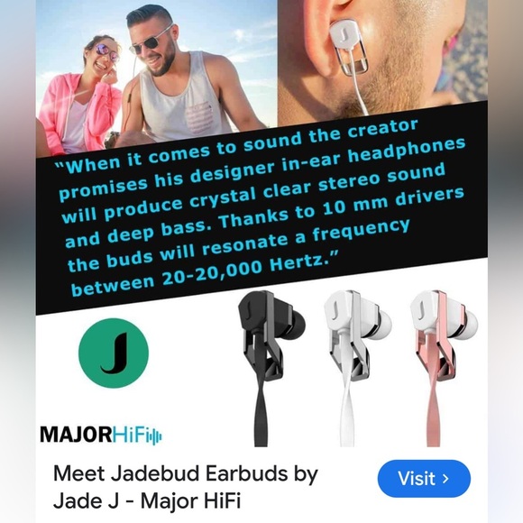 New in Box WHITE Jadebud earbuds!!! - Picture 2 of 8